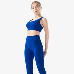 Wholesale High Performance Elastic Comfortable Breathable Girl Seamless Active Woman Leggings Clothes Yoga Set