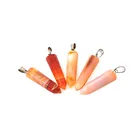 Agate Agate Jade Pendant Wholesale Natural Red Agate Stone Processing Red Agate Pencil Pendants