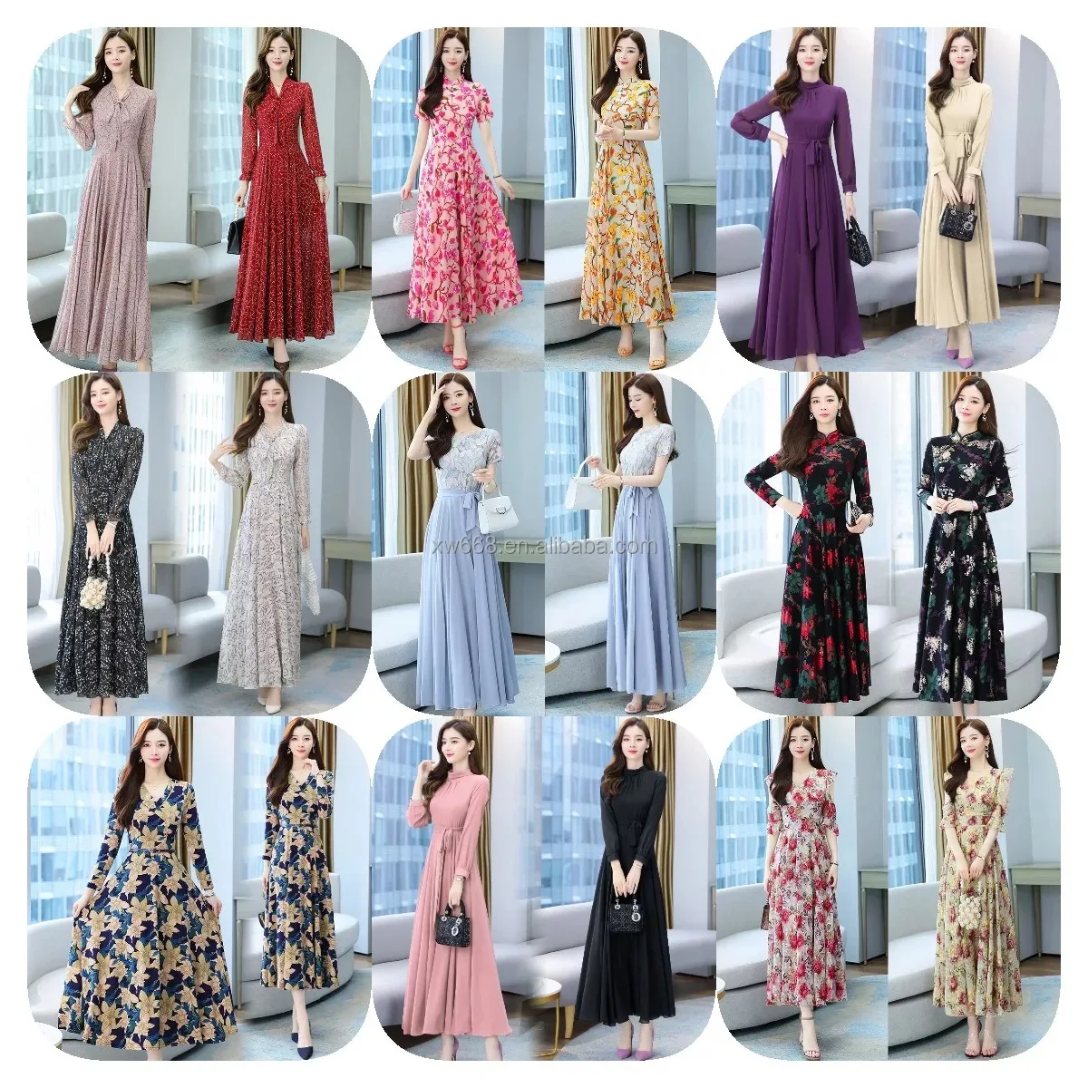 Mix Korean Bulk Ladies Second Hand Long Dresses Women Bales Used Clothes From Uk