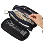 Pencil Case 23*10.5*6cm Pure Color School Canvas Zipper Pencil Case With Compartments
