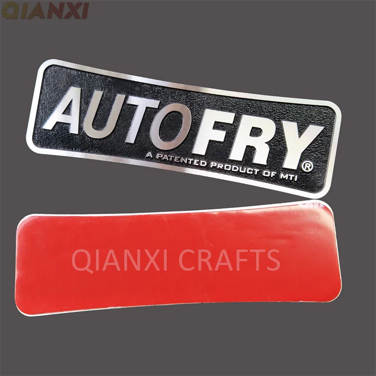 product diamond cut metal nameplate sign aluminum badge machine emblem logo plate-2