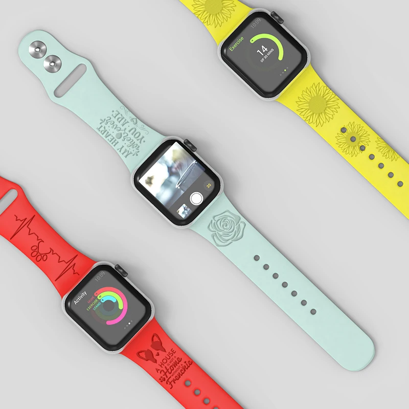 Silicone Laser-engraved Watch Band 