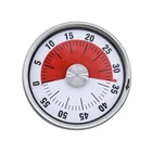 Timer Professional Costom Logo Round Silver Stainless Steel No Battery 60 Minute Digital Salon Kitchen Timer
