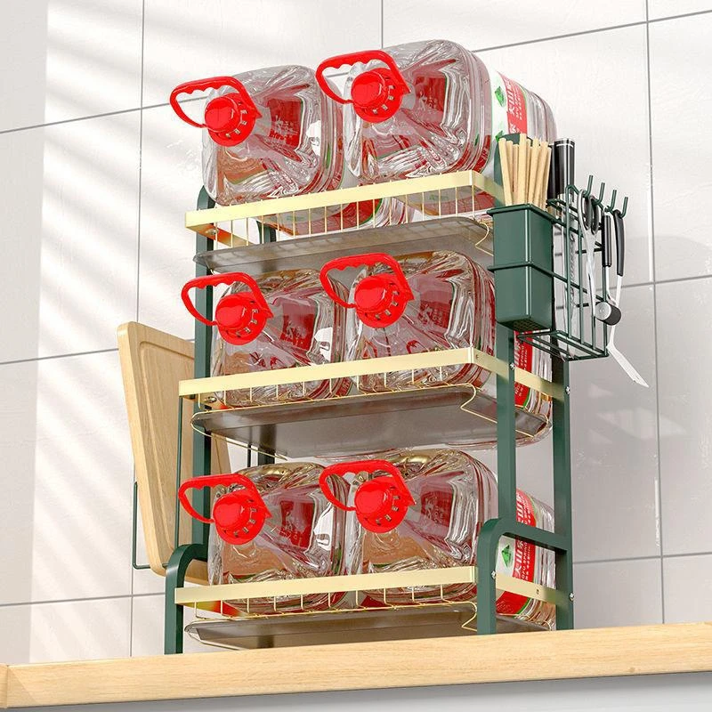 Kitchen multi layer bowl rack drain water rack multi functional drying supplies storage rack