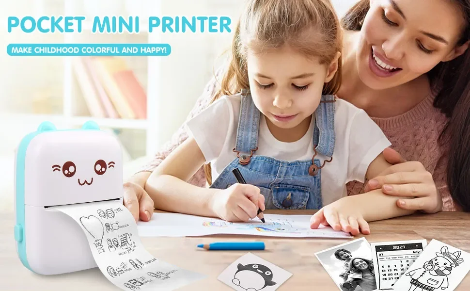 Photo Picture Mini Portable Pocket Printer Customized Brand Office Student Wireless Thermal Mini Label Printer