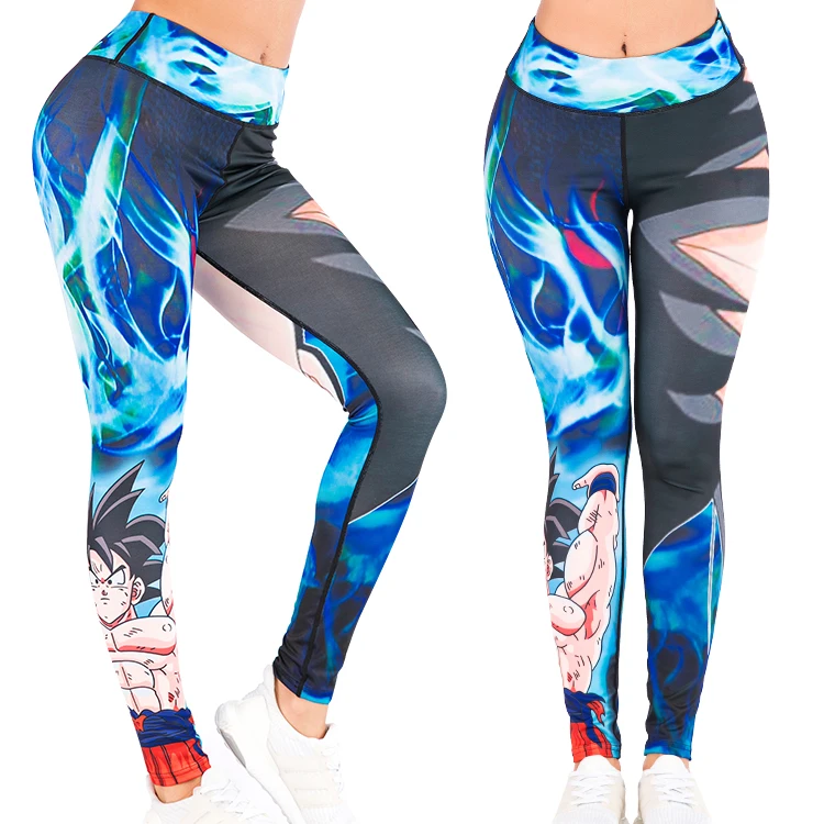 Women Yoga Leggings 3d Printed Elastic 