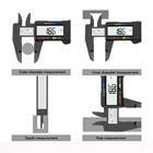 Qiye LCD Screen Caliper Vernier Measuring Tool 6" 150 MM Depth Plastic Digital Electronic Vernier Caliper