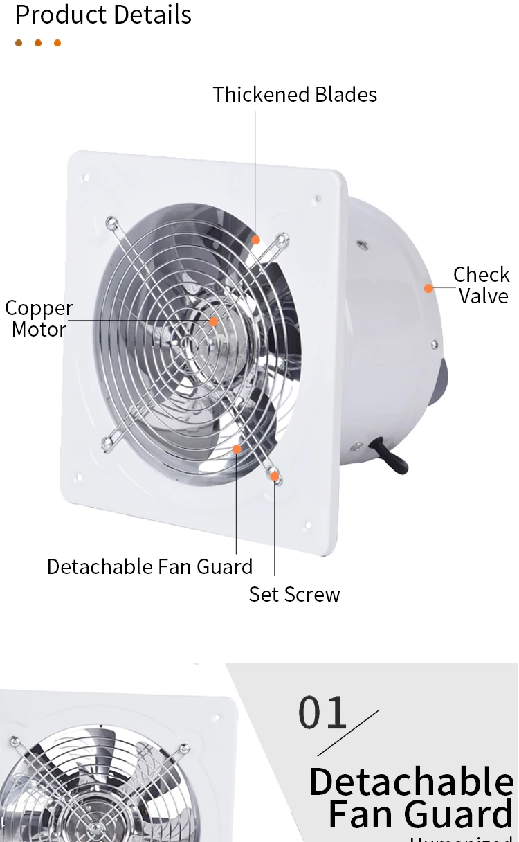Electric Duct Exhaust Fan, Centrifugal, Plastic - detail 4