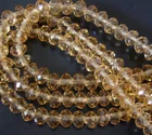 Beads Faceted Glass Beads Fashion Jewelry Color Crystal Glass Rondelle Faceted Beads