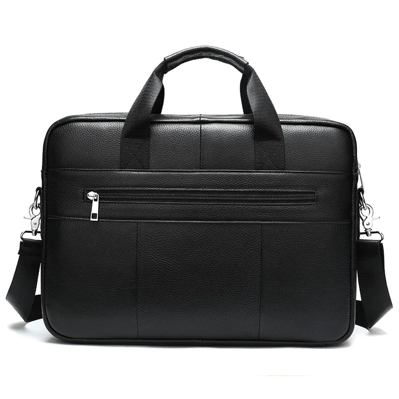 Wholesale custom logo men genuine Leather laptop case executive business messenger bag briefcase