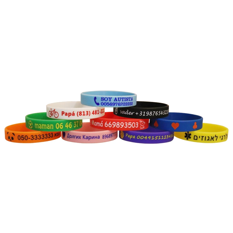 Wholesale Candy Color Customer Logo Fashion Bracelet Promotional Silicone Wristbands
