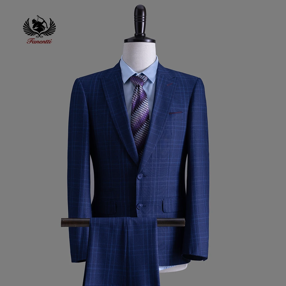 Men Suit Fabrics,Men's Suits Navy Blue 