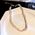 White Necklaces New Design White Seed Bead Necklaces Women