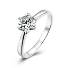 White Women Rings Custom Pure 18K White Gold Wedding Ring Sets 0.3 Carats Diamonds For Women Jewelry
