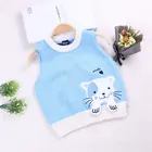 Sleeveless Knitted Vest Sleeveless Modern Custom Sleeveless Cotton Boys Knitted Vest Girls' Single Layer Vest