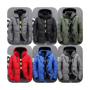 Men High Quality Down Jacket Windbreaker Jacket Outdoor Puffer Plus Size Winter Mens Fleece Custom Long Men's Down Jacket