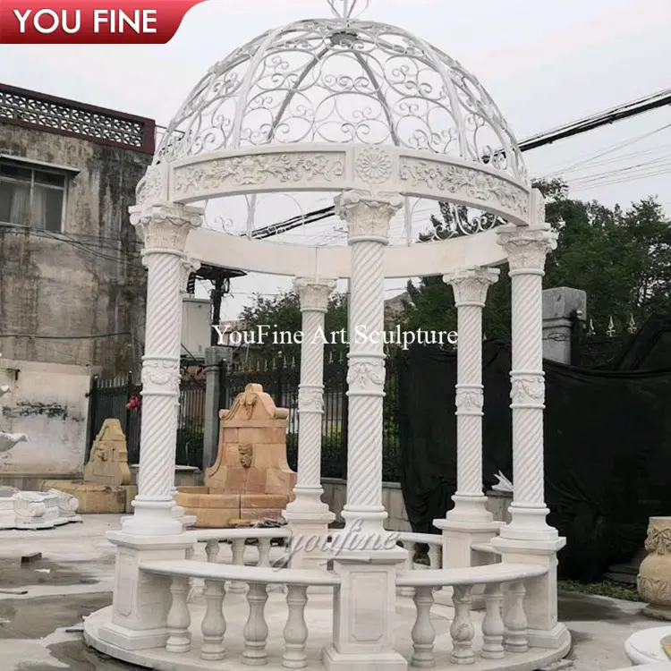 White Marble Garden Gazebo 