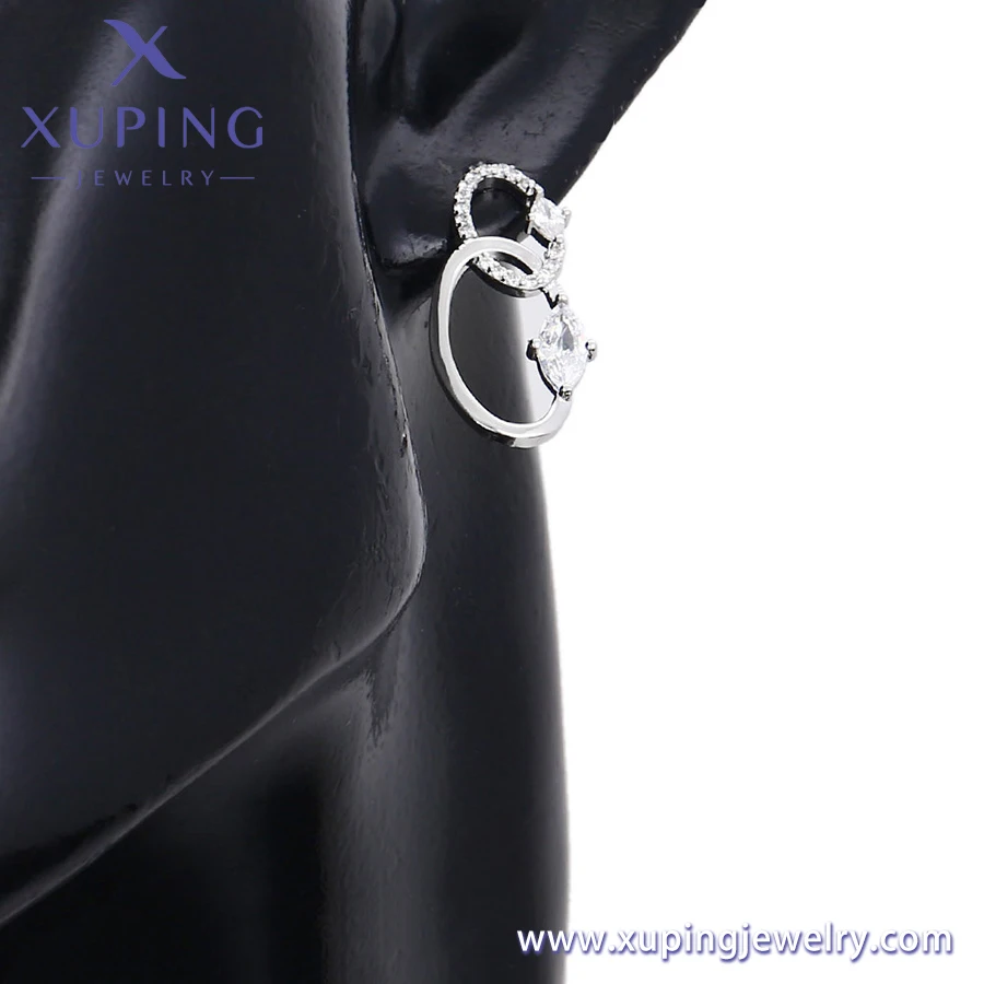 92726 xuping jewelry fashion elegant luxury simple circle crystal earring women