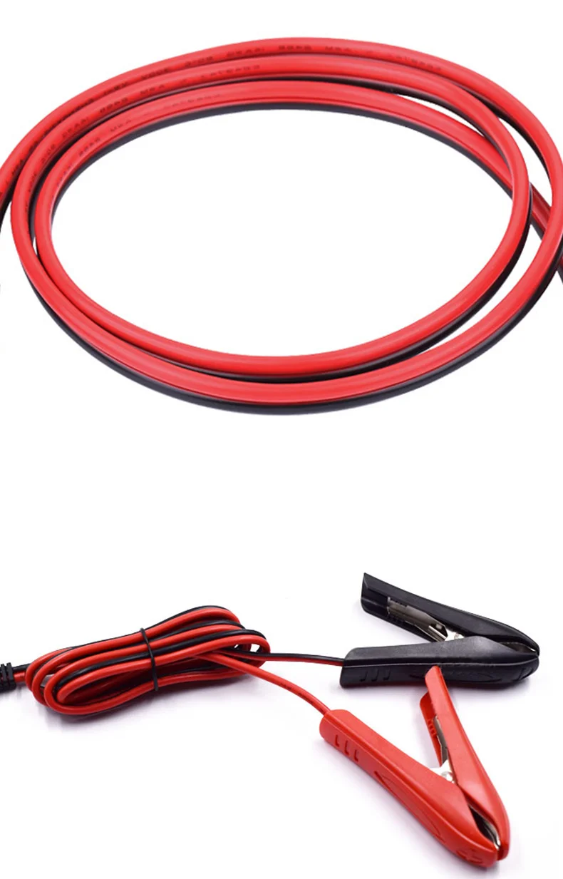 180mm Battery Clip Insulated Alligator Clamp To O Shape Round Terminal 12v For Car Battery