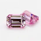 Gemstone HMOIS VVS1 Emerald Cut Wholesale Price EF Color Pink Synthetic Loose Moissanite Gemstone
