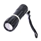 Rechargeable Led Flash Colorful Aluminum Rechargeable 9 LED Pocket Mini Flash Light
