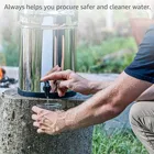 Water Purewell Pro Gravity-Fed Stainless Steel Water Filtration With 2 Elements Stainless Steel Water Purification System For Home