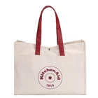 Tote Bag Leather 2022 Casual And Fashional Custom Canvas Tote Bag With Leather Straps