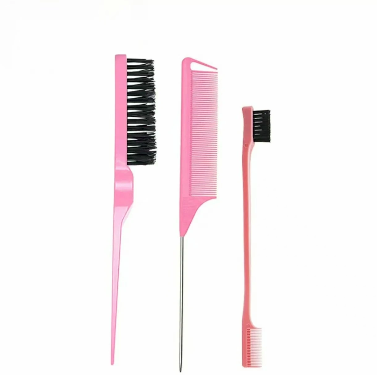Professional Salon tangle Combs and Baby Hair Brushes Stainless Steel Straight Hair Brush details