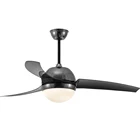 Fan Black 2021 Smart Ceiling Fan With Light 52" Smart Fan 3 Blade Matt Black White Led Lights For Living Room