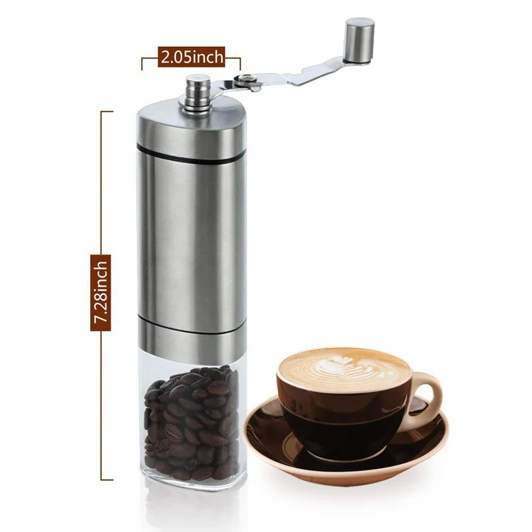  New Arrivals High Quality 304 Stainless Steel Adjustable Ring Coffee Mill Grinder Manual Mini Portable Coffee Grinder