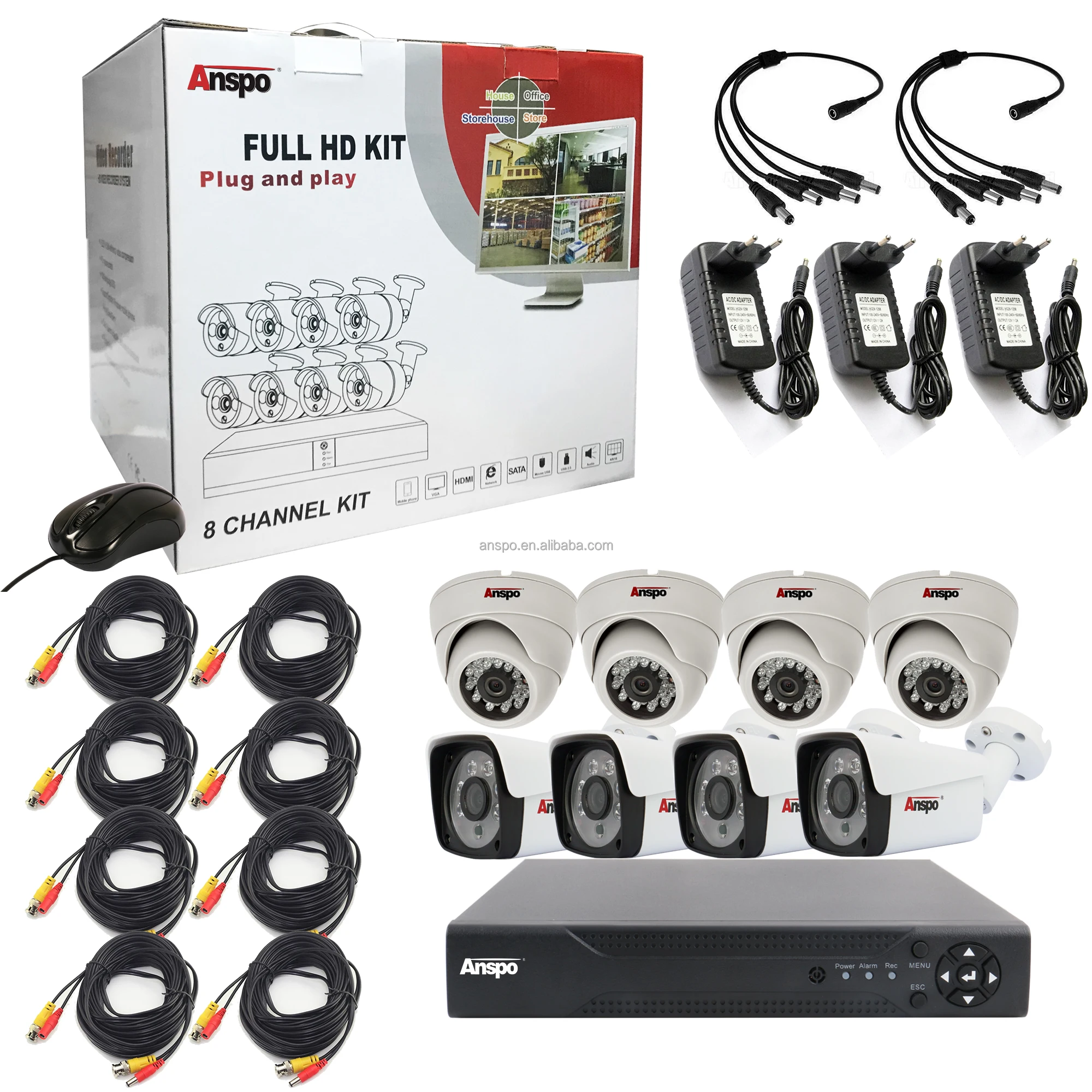 cctv camera full set 8 channel