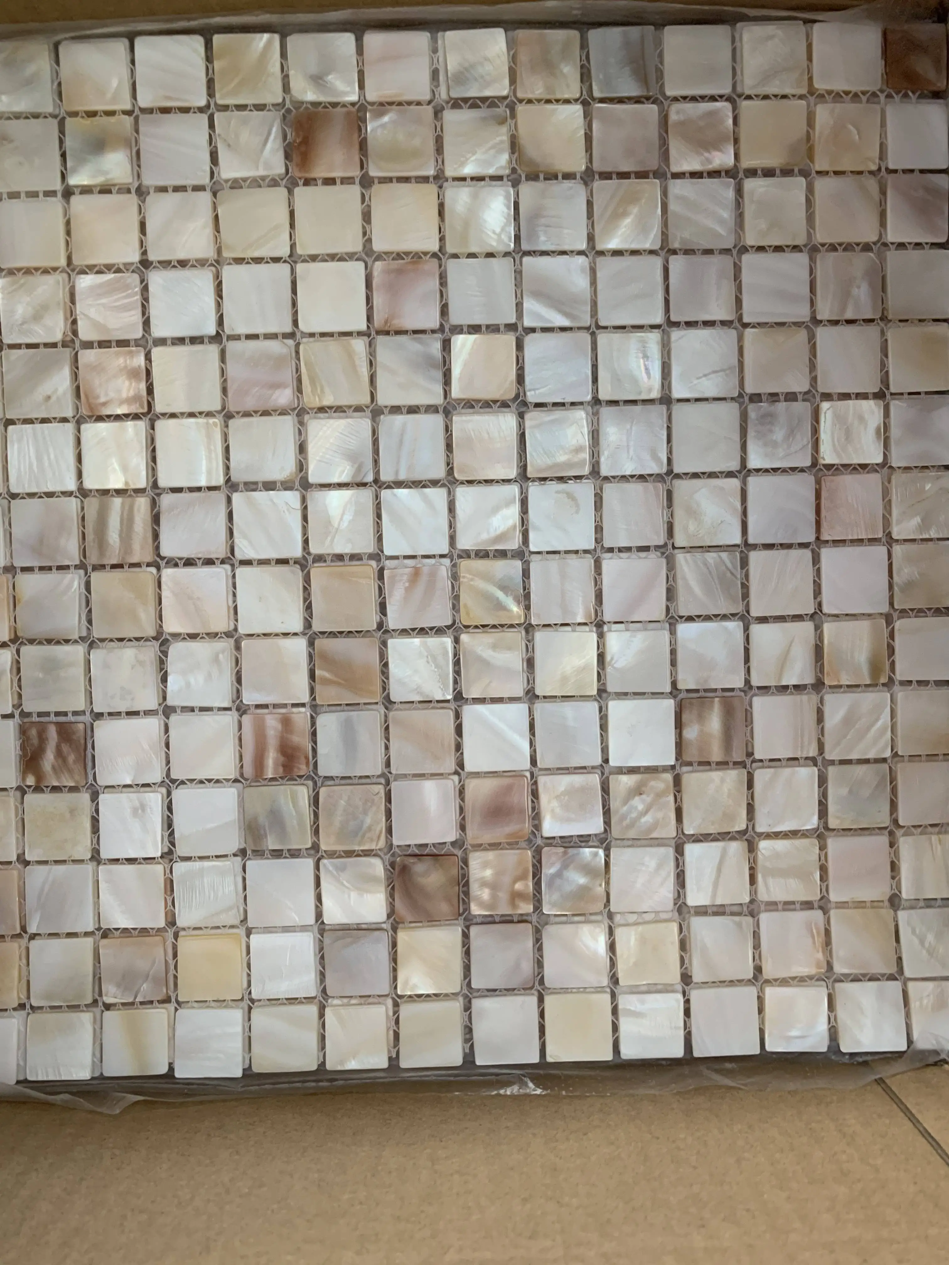 product ydstone 10mm thick pearl shell mosaic wall tiles waterproof square mesh for home decorative back for bedroom hotel and dining-6