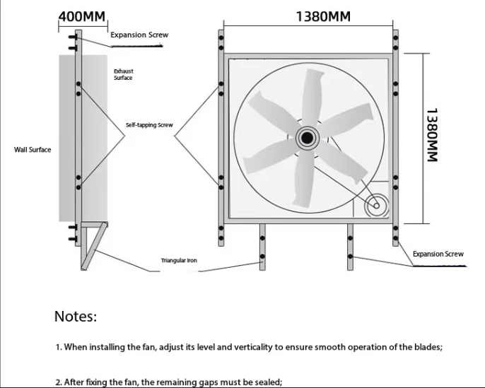 Exhaust Fan, 1060mm, 120v 220v 380v 400v, 18000-50000m3 - detail 20
