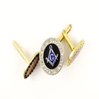 Promotion Gift Hard Enamel Brass Blank Engraved Logo Cufflinks Customized Unisex Bulk Uniforms Shirts Cufflinks