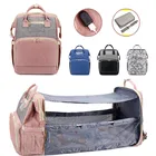 Bags Baby In Water Repellent Insulated Insulation Area Diaper Bags Mummy Baby Bed 2 In 1 Backpack