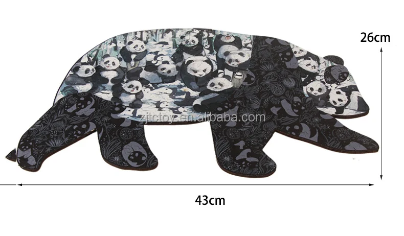 Niestandardowe 300 SZTUK Panda Puzzle ze zwierzętami Zabawki edukacyjne dla dzieci dla dzieci Chłopcy Dziewczęta W wieku 4 6 7 8 Świąteczne przyjęcie wielkanocne Dobrodziejstw prezent dostawca