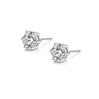 925 Earrings Factory Direct Sales Solid 925 Sterling Silver Stud Earrings With Zircon Stone