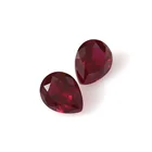 Gemstone Hot Sale 7*9mm Ruby 8# Pear Cut Synthetic Ruby Color Of Ruby Stone Corundum Stone Loose Gemstone