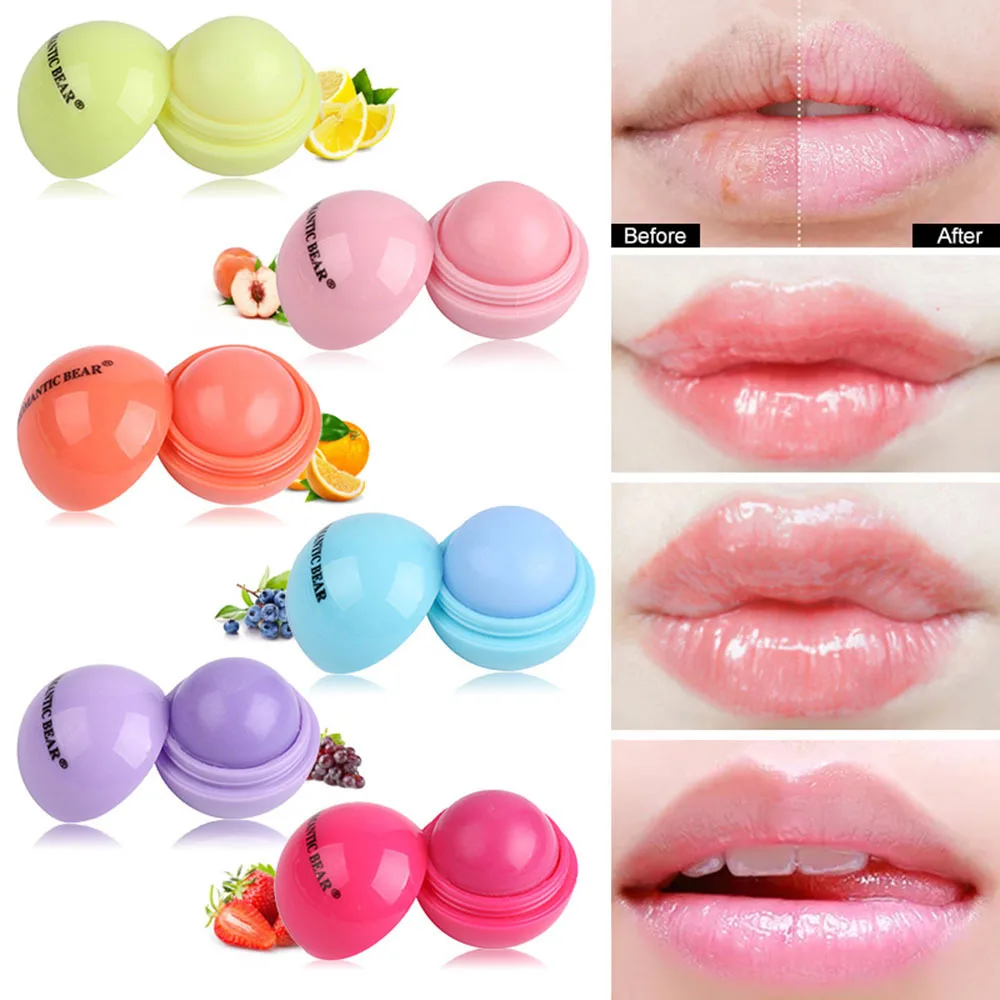 Ball Lip Balm Makeup Baby Lips Balm Cute Fruity Flavor Lipbalm Natural Plant Nutritious Lips Care