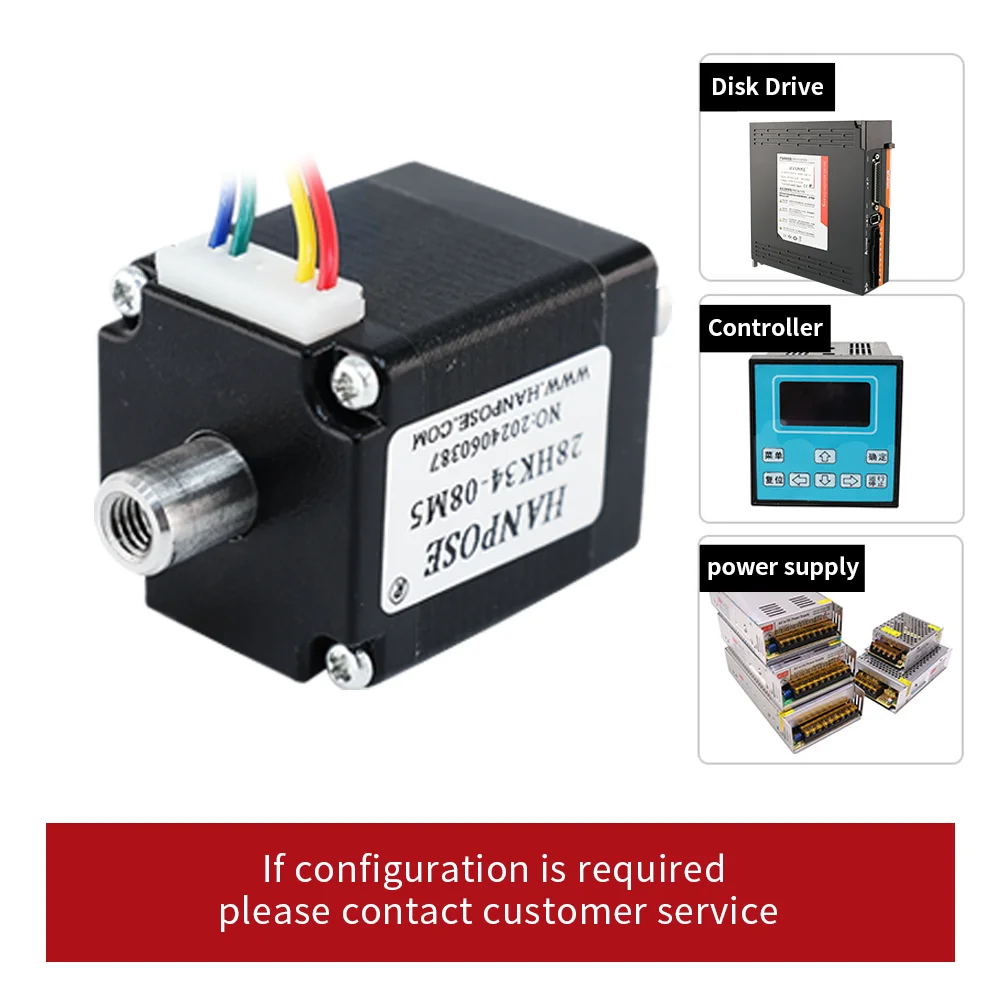 product hanpose nema 34 08a dual axis stepper motor 28hk34 28hk40 28hk50 18 degrees 2 phase stepper motor-10