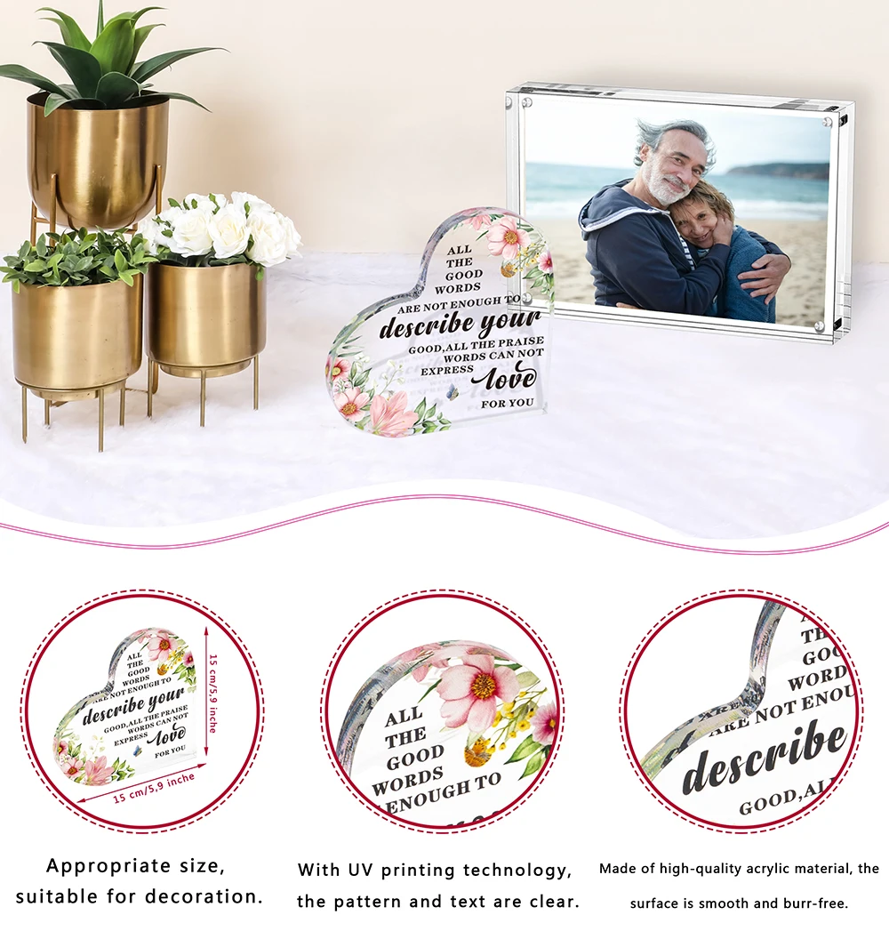 product heart shaped acrylic ornaments engraved beveled glass trophy crystal star paperweight for business awards souvenirs-5