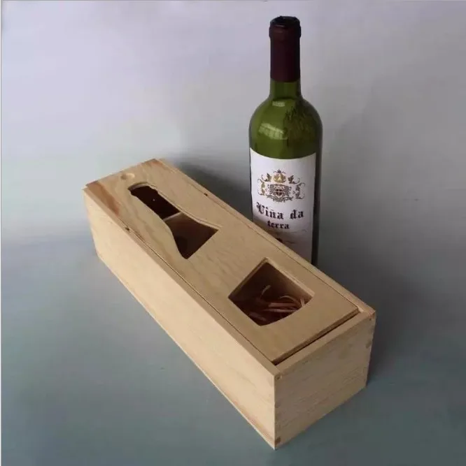 single red wine wooden box wine gift box - buy