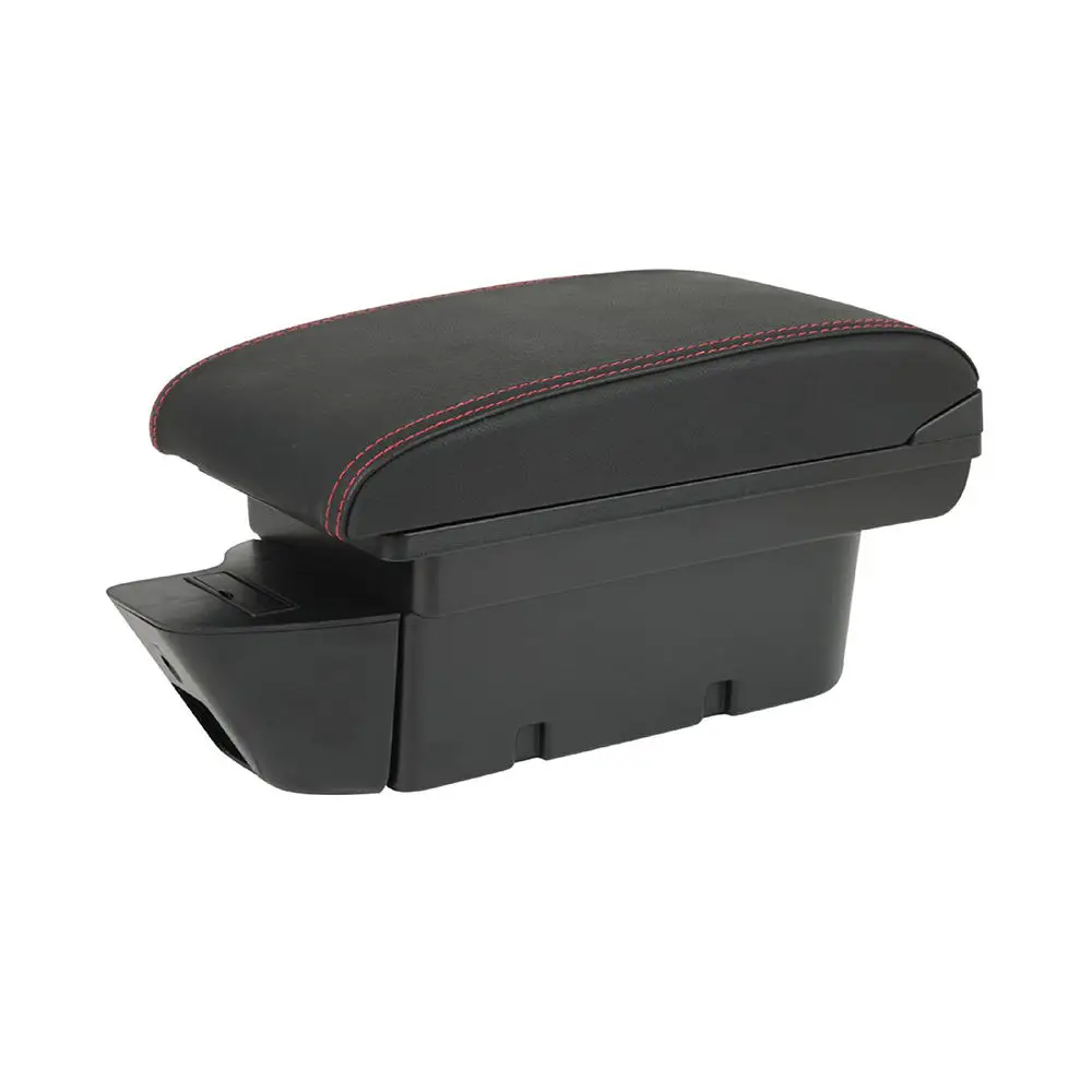 product right rudder universal microfiber car armrest box console cup holder auto armrest storage box-3