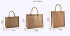 Tote Eco Friendly 100% Juco Go Natural Burlap Reusable Recycled Custom Printed Logo Jute Tote Hand Bag For Shopping