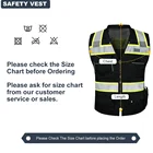 Vest Vests Safety Vest Wholesale Vest Custom Logo Traffic Security Guard Vests Work Black Construction Safety Vest