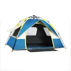 Family Customized Logo Portable Quick Automatic Opening Waterproof Family Outdoor Fiberglass Camping Tent