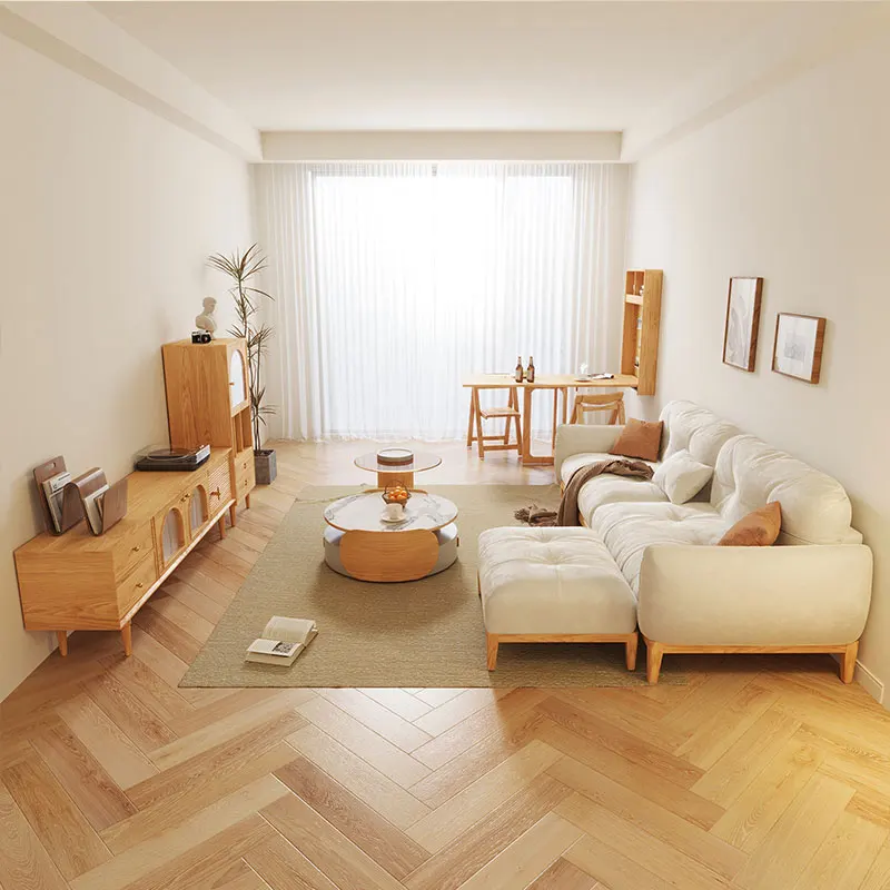 Customized high quality velvet modern sectional living room sofa ottoman stool