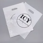 Plastic Bag With Print Punch Plastic Die Cut Handle Plastic Shopping Bag With Custom Logo Printed