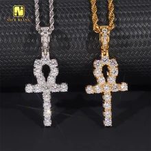 2025 Gift Wholesale Price Custom Hip Hop Jewelry Iced Out Cross Pendant Stainless Steel With Cubic Zirconia Diamond Pendant