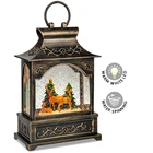 Lighted Christmas Hot Sales Lighted Snow Globe Home Decoration Christmas Glitter Lantern